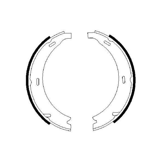 0 986 487 190 - Brake Shoe Set, parking brake 