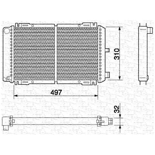 350213460000 - Radiator, engine cooling 