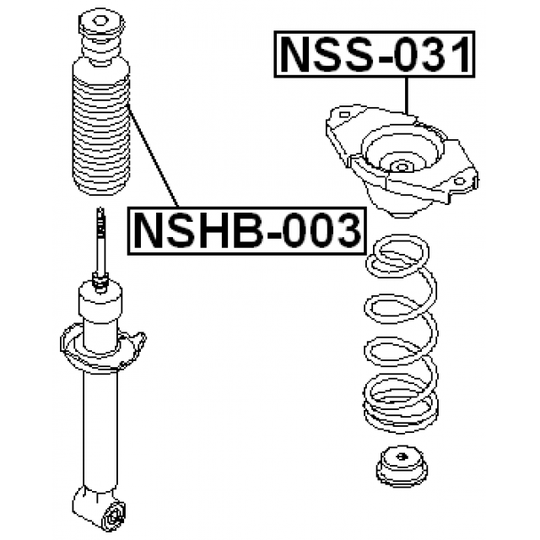 NSHB-003 - Suojus/palje, iskunvaimentaja 