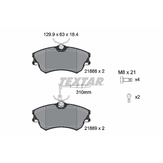 2188801 - Brake Pad Set, disc brake 