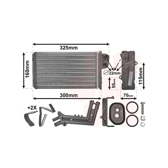 43006227 - Heat Exchanger, interior heating 
