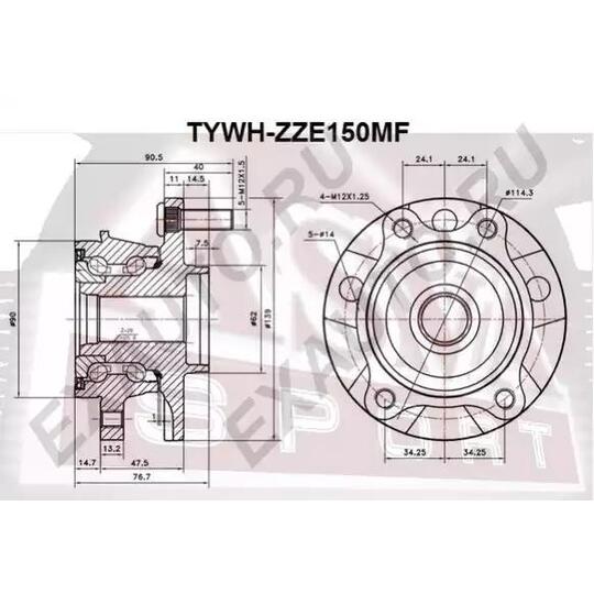 TYWH-ZZE150MF - Wheel hub 