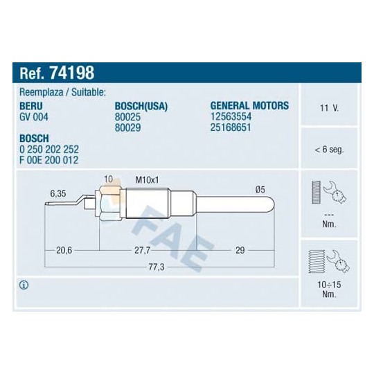 74198 - Glödstift 