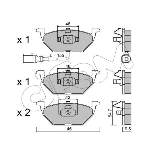 822-211-2 - Brake Pad Set, disc brake 