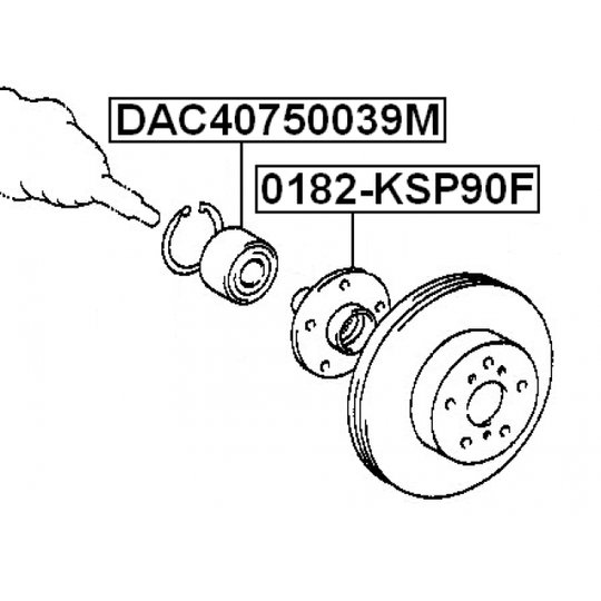 0182-KSP90F - Wheel hub 