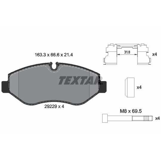 2922901 - Brake Pad Set, disc brake 