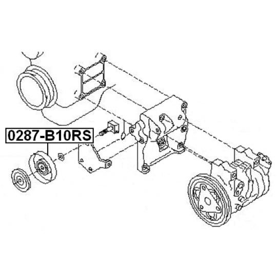 0287-B10RS - Spännrulle, aggregatrem 