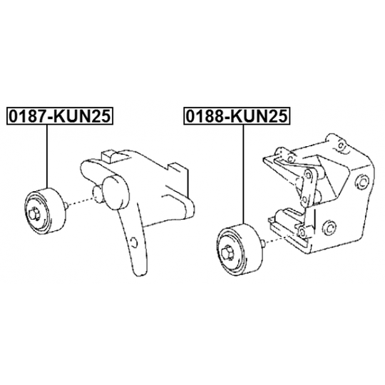 0187-KUN25 - Tensioner Pulley, v-ribbed belt 