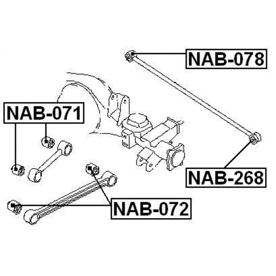 NAB-268 - Control Arm-/Trailing Arm Bush 