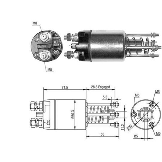 940113050489 - Solenoid Switch, starter 