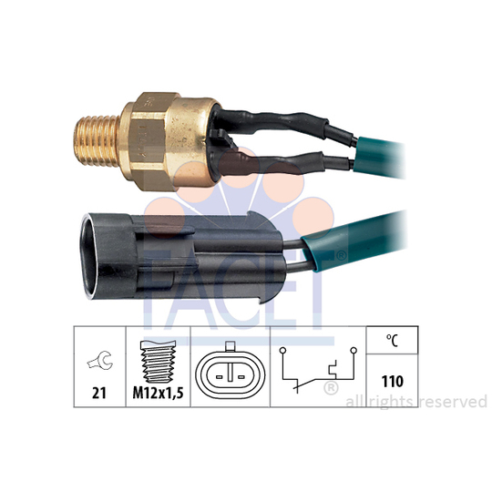 7.4089 - Temperature Switch, coolant warning lamp 