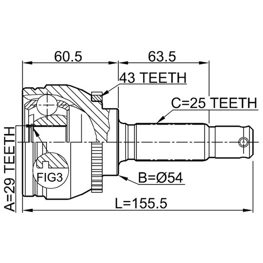 0410-DA2A43 - Joint, drive shaft 