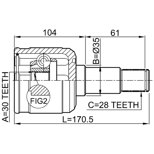 0511-GFLH - Joint, drive shaft 