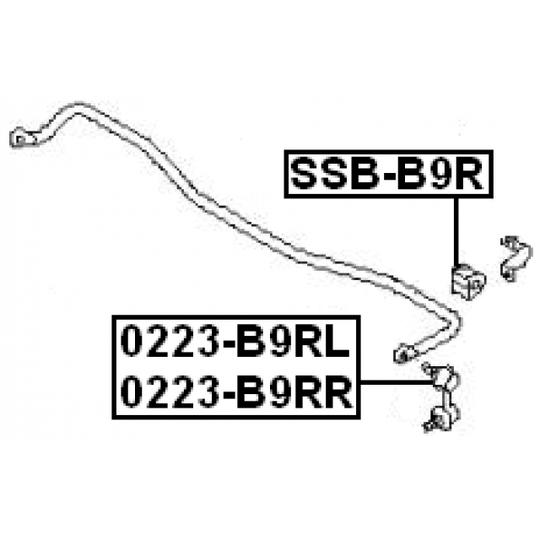 0823-B9RR - Rod/Strut, stabiliser 