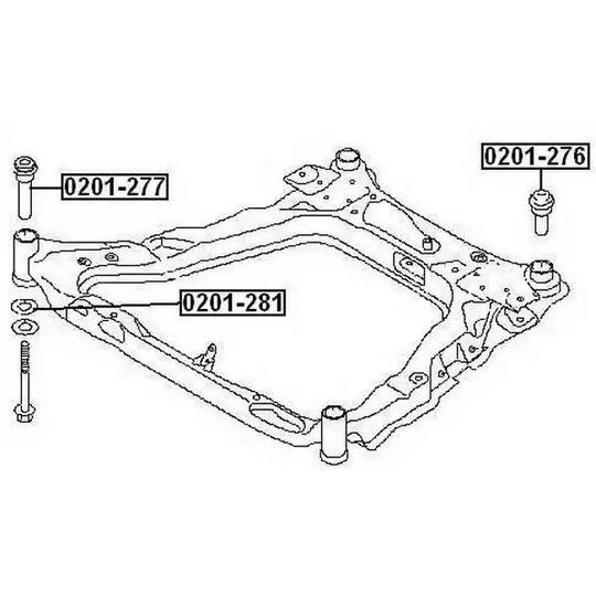 0201-281 - Control Arm-/Trailing Arm Bush 