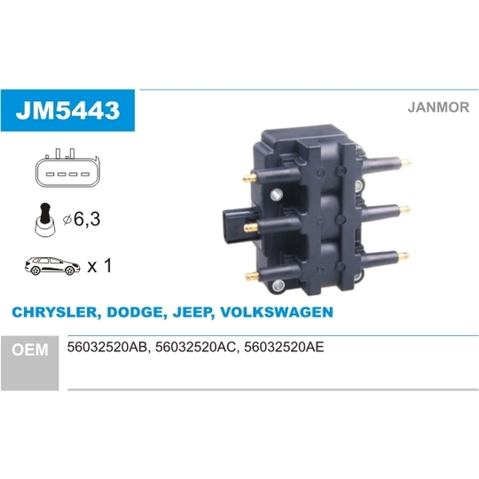 JM5443 - Ignition coil 