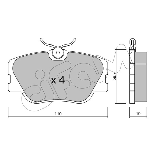 822-061-0 - Brake Pad Set, disc brake 