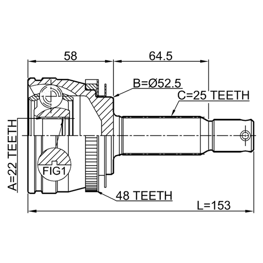 1210-MCA48 - Joint, drive shaft 