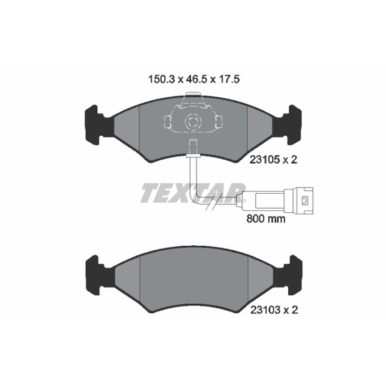2310501 - Brake Pad Set, disc brake 