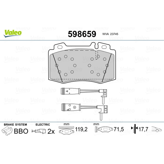 598659 - Brake Pad Set, disc brake 