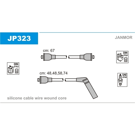 JP323 - Sytytysjohtosarja 