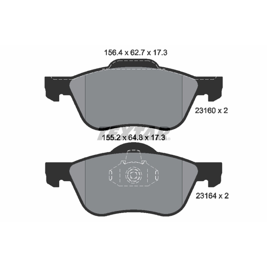 2316001 - Brake Pad Set, disc brake 