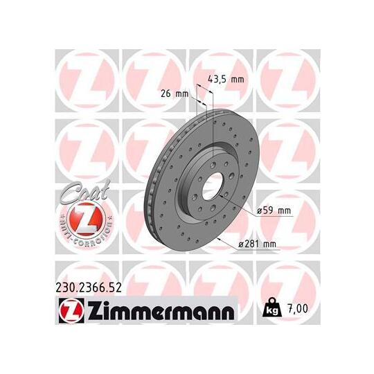 230.2366.52 - Brake Disc 