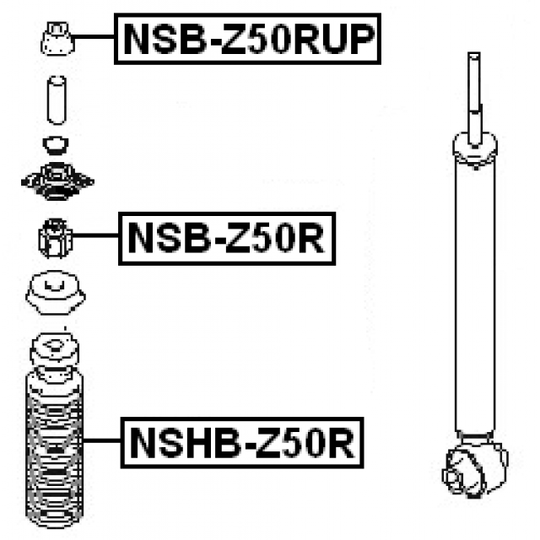NSHB-Z50R - Suojus/palje, iskunvaimentaja 