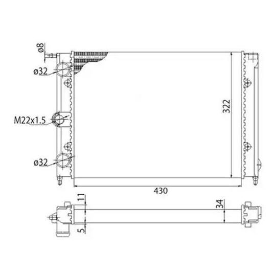 350213201003 - Radiaator, mootorijahutus 