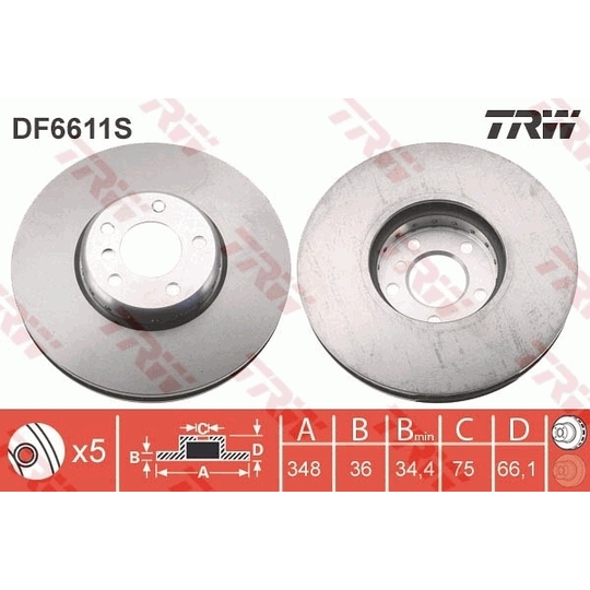 DF6611S - Brake Disc 