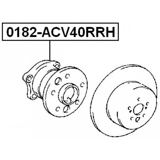 0182-ACV40RRH - Wheel hub 