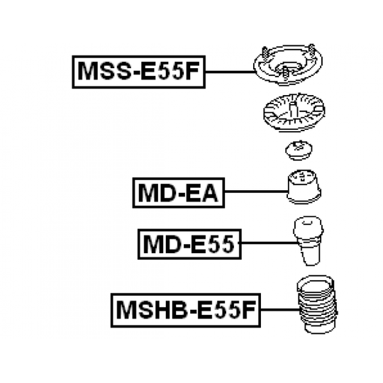 MSHB-E55F - Protective Cap/Bellow, shock absorber 