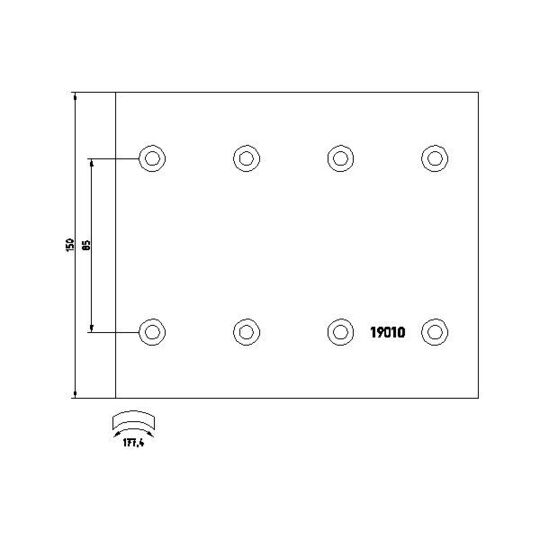 1901006 - Brake Lining Kit, drum brake 