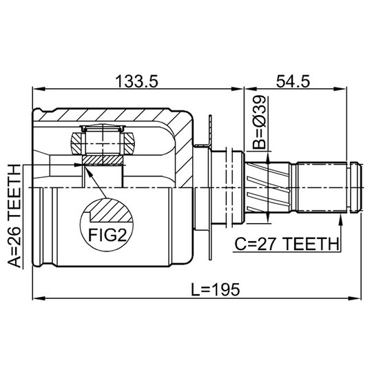 0211-R51 - Joint, drive shaft 