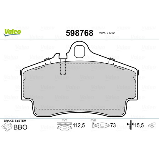 598768 - Brake Pad Set, disc brake 