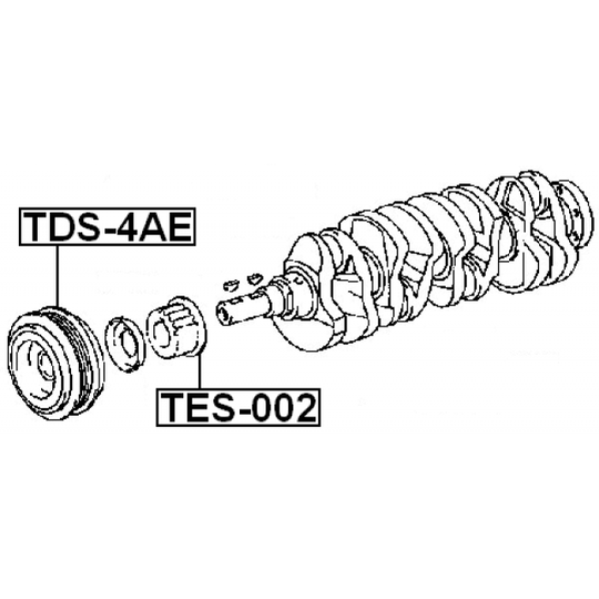 TDS-4AE - Belt Pulley, crankshaft 