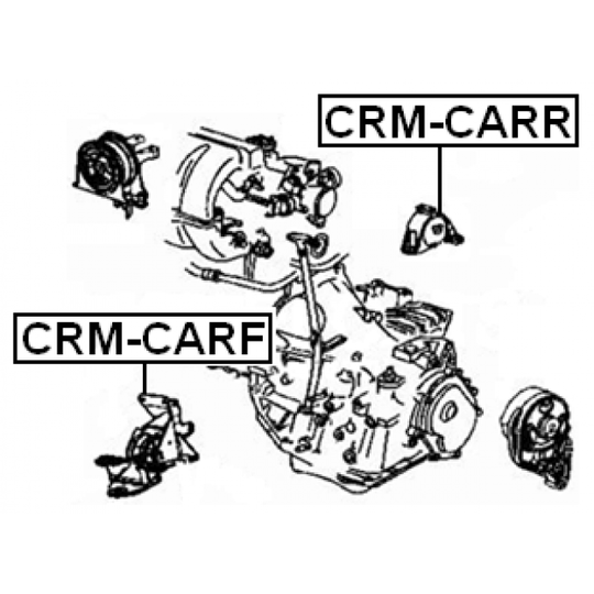 CRM-CARF - Paigutus, Mootor 
