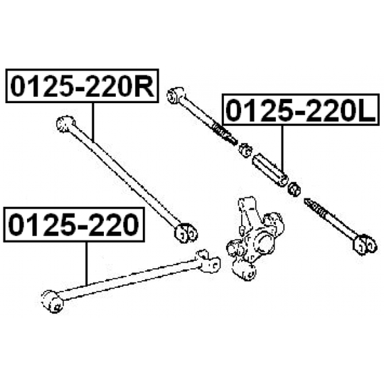 0125-220L - Track Control Arm 