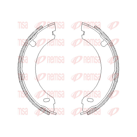 4696.00 - Brake Shoe Set, parking brake 