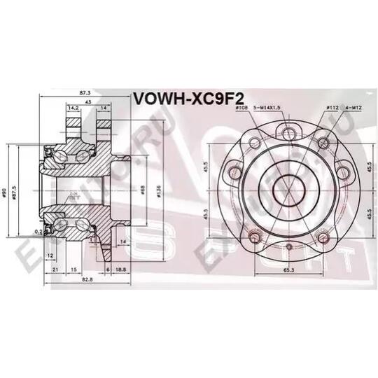 VOWH-XC9F2 - Wheel hub 