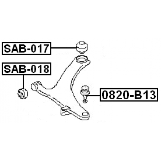 SAB-017 - Control Arm-/Trailing Arm Bush 