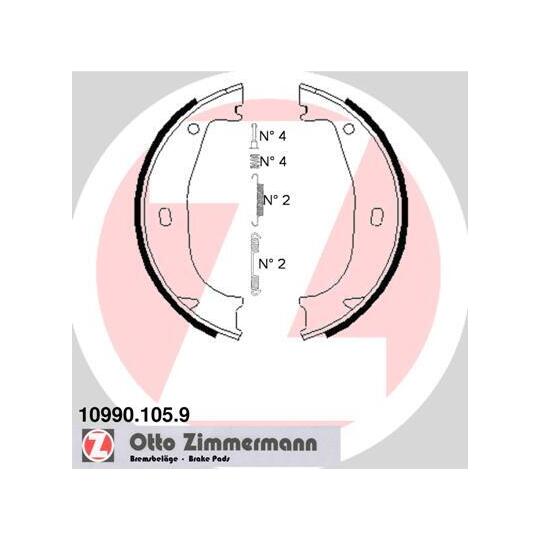 10990.105.9 - Brake Shoe Set, parking brake 