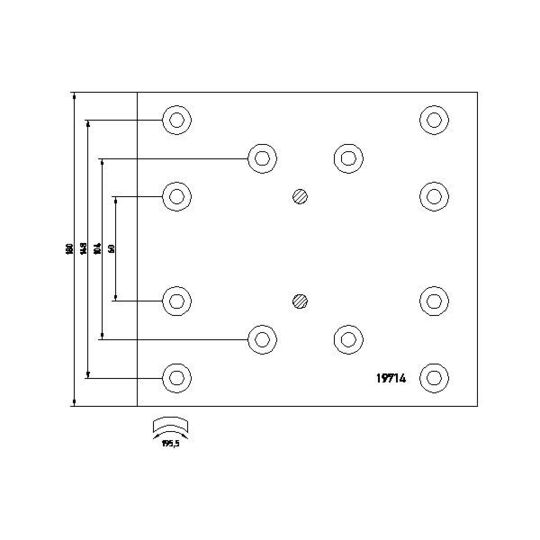 1971403 - Brake Lining Kit, drum brake 