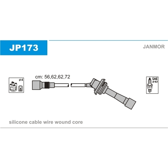 JP173 - Tändkabelsats 