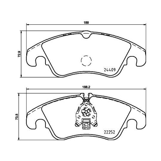 MDB3846 - Brake Pad Set, disc brake 