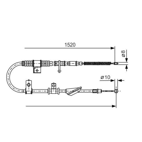 1 987 477 741 - Cable, parking brake 