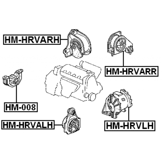 HM-HRVLH - Engine Mounting 