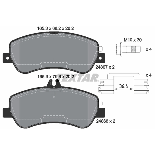 2486701 - Brake Pad Set, disc brake 