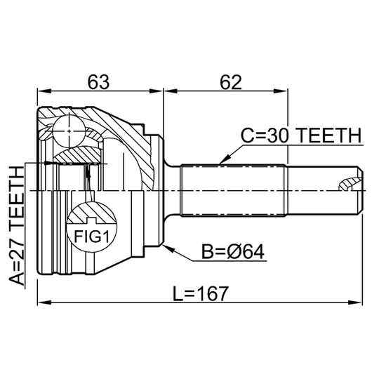2310-TOUR - Joint Kit, drive shaft 