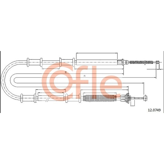 12.0749 - Cable, parking brake 